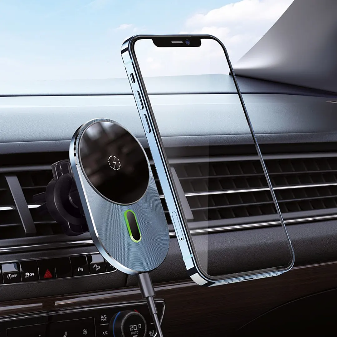 37.695.10 SPEED - Držač i bežični punjač mobilnih telefona sa magnetom, 15W