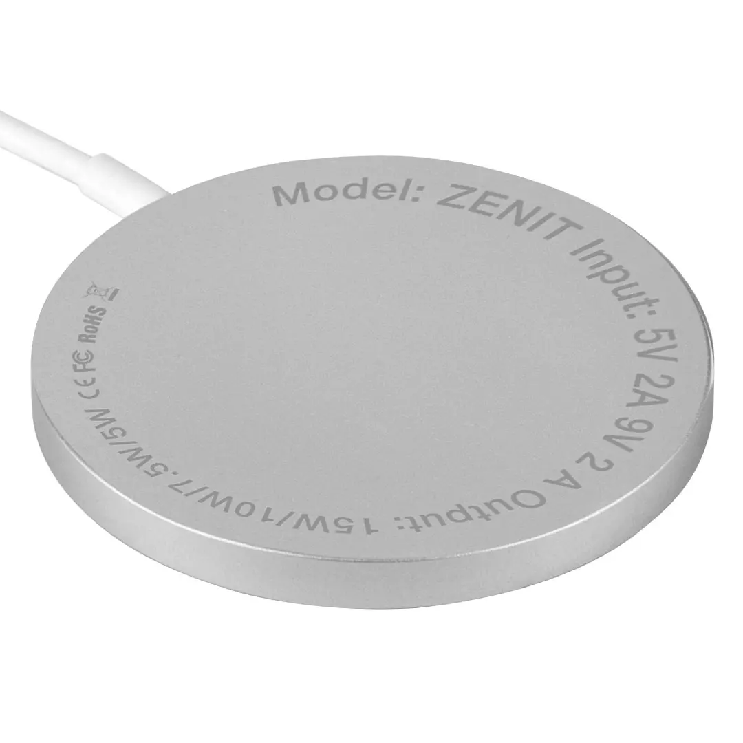 37.837.90  ZENIT - Bežični punjač sa magnetom, 15W