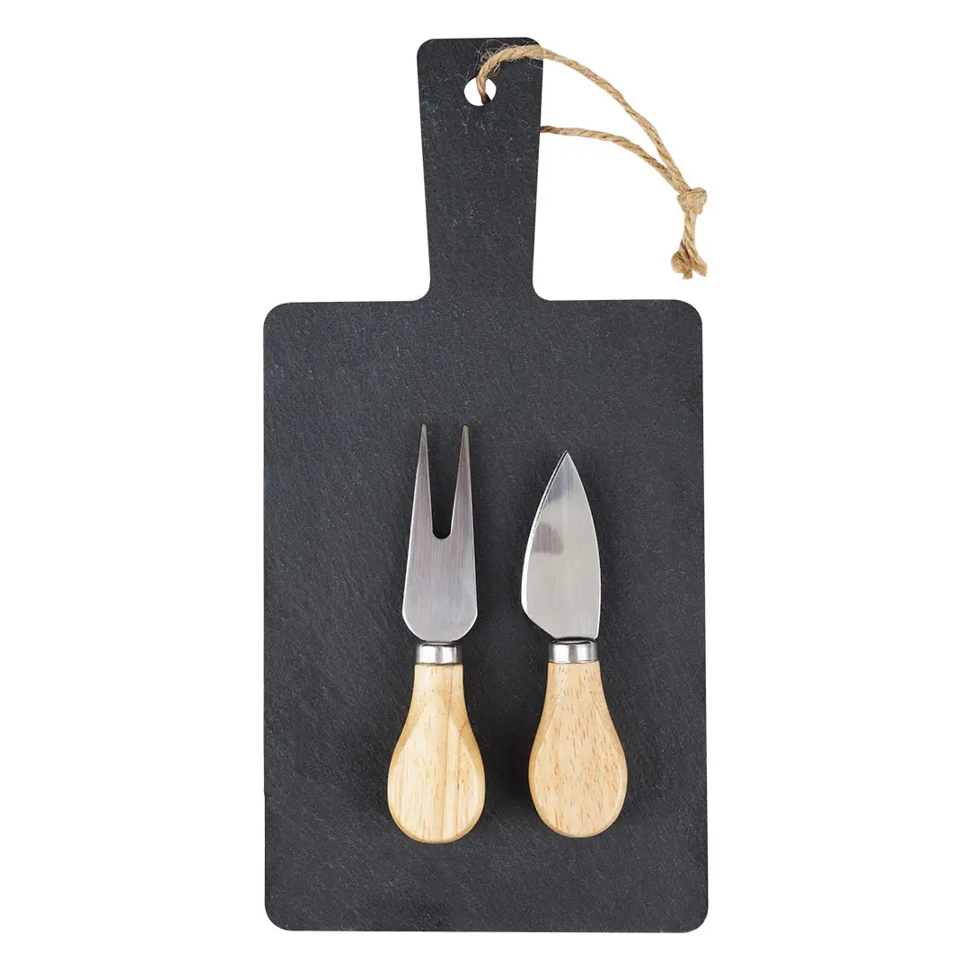 41.196.71 OLIO - Set kamena ploča i pribor za sir sa drvenom drškom, 3/1