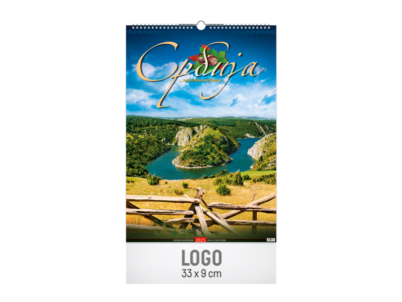 Zidni kalendar: 7 lista, 33x48cm, dvomesečni - SRBIJA (1904)