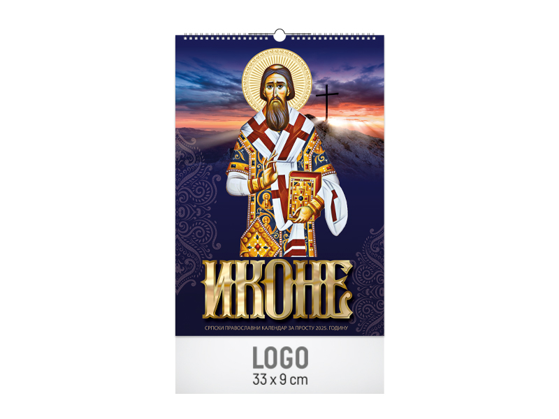 Zidni kalendar: 7 lista, 33x48cm, dvomesečni - IKONE (1908)
