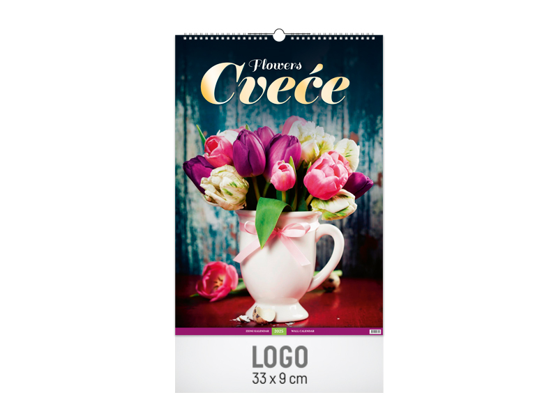 Zidni kalendar: 7 lista, 33x48cm, dvomesečni - CVECE (1931)