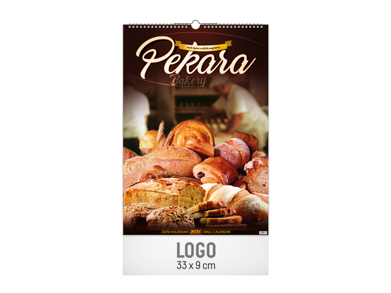 Zidni kalendar: 7 lista, 33x48cm, dvomesečni - PEKARA (1933)