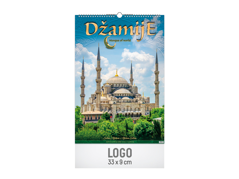 Zidni kalendar: 7 lista, 33x48cm, dvomesečni - DŽAMIJE (1934)