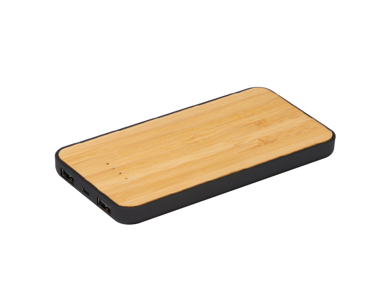 Bežični punjač od bambusa 8000 mAh - NERO (3596)