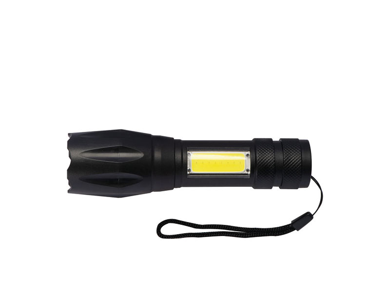 Metalna baterijska lampa sa dodatnim bočnim svetlom - TURIN (5554)