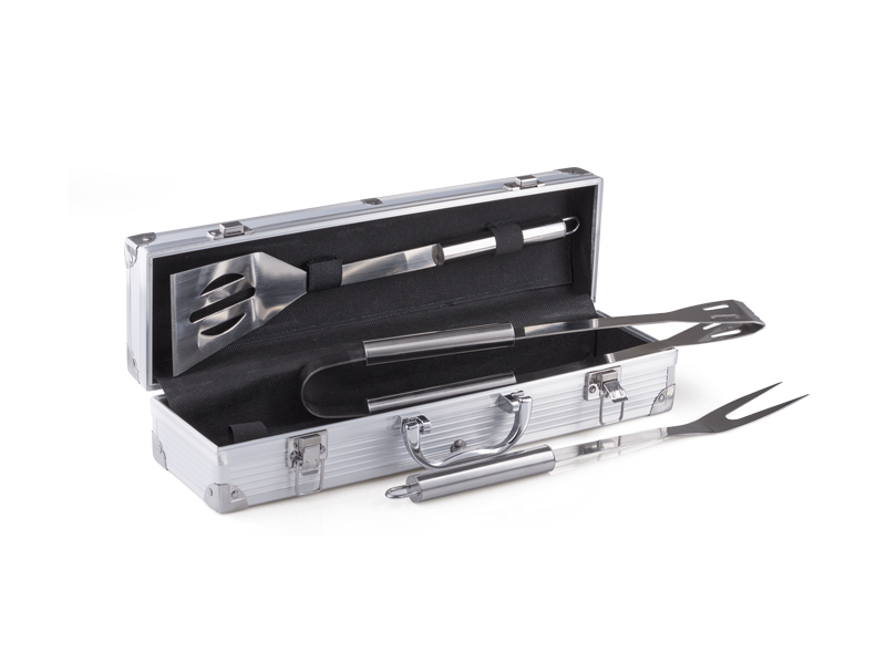 Set za roštilj u metalnoj kutiji sa 3 elementa - GRILOS (6582)
