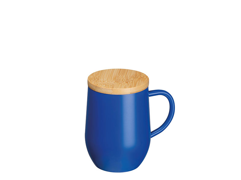 Metalna šolja sa poklopcem od bambusa - ARIA (6665)