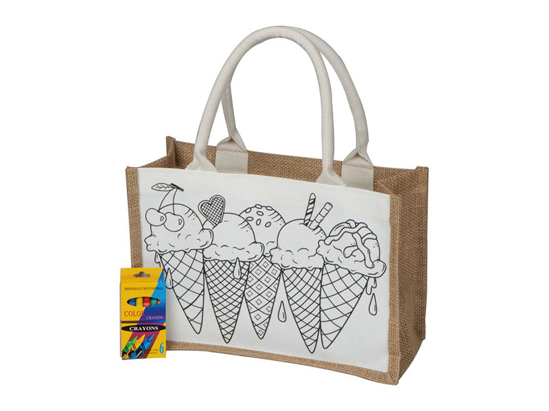 Torba od jute sa platnom za bojenje i priborom - ALANA (7111)